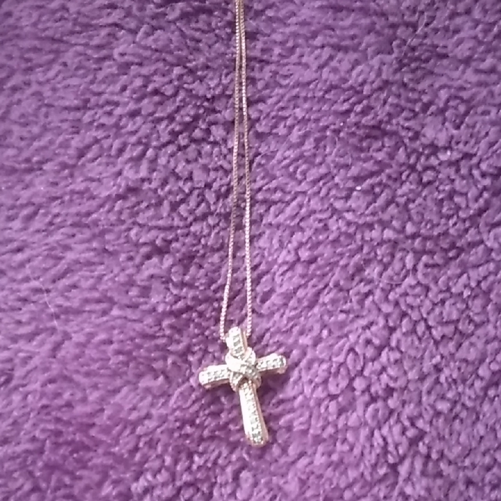 JCPenney Silver Cross Necklace